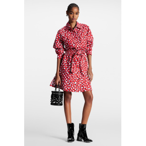 Louis Vuitton LV x YK Infinity Dots Monogram shirt neck Dress